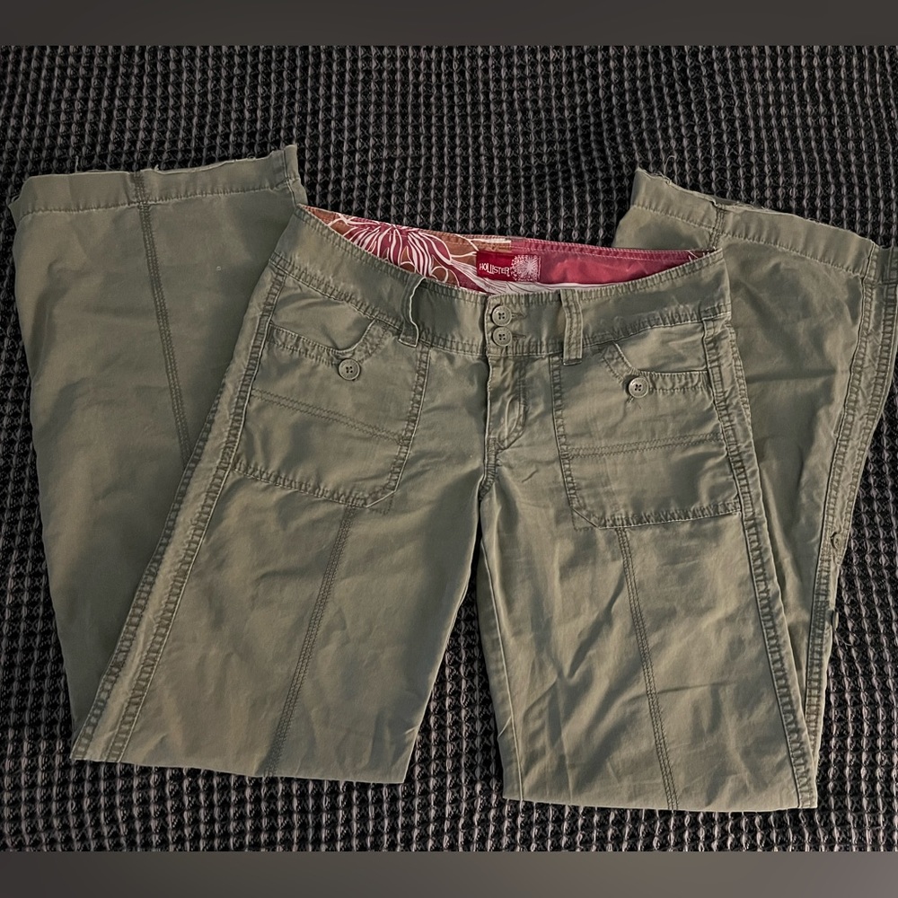 Vintage Hollister forest green beachy cotton pants